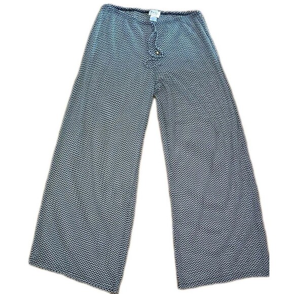 Jordan Taylor Other - Jordan Taylor Sheer Swim Cover-Up Pants Size XL Black White Chevron Pattern